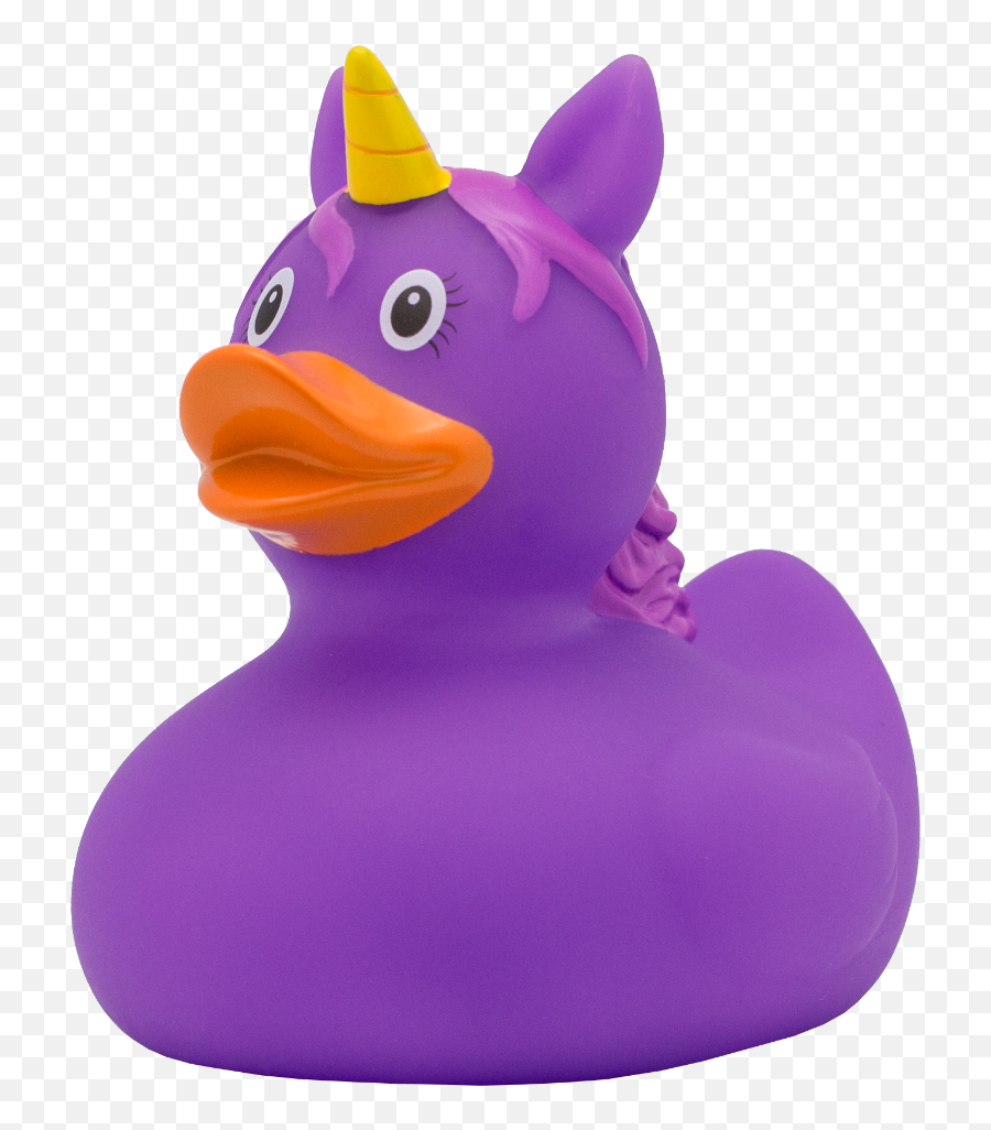 Unicorn Rubber Duck Purple - Rubber Unicorn Duck Emoji,Rubber Duck Transparent
