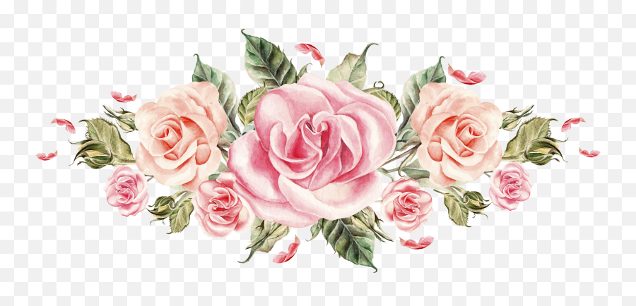 Pink Rose Petals - Burgundy Flower Clipart Hd Png Download Pink Floral Rose Png Emoji,Pink Rose Clipart