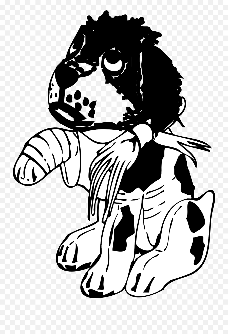 Bandaged Dog Clipart Free Image - Dog In Bandage Cartoon Emoji,Dog Clipart Black And White