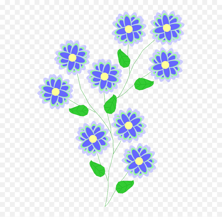 Blue Flowers Clipart Free Download Transparent Png Creazilla - Clip Art 11 Flowers Emoji,Blue Flower Clipart