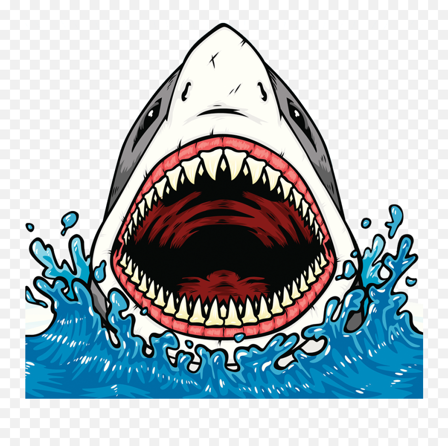 Shark Outline Png - Shark Jaws Clip Art Shark Mouth Open Emoji,Sharks Clipart