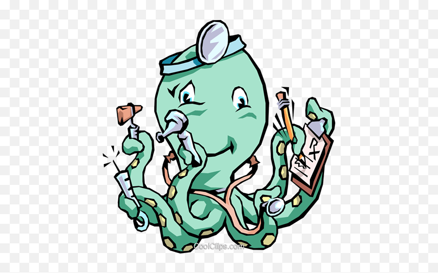 Octopus Doctor Royalty Free Vector Clip Art Illustration Emoji,Doctor Who Clipart