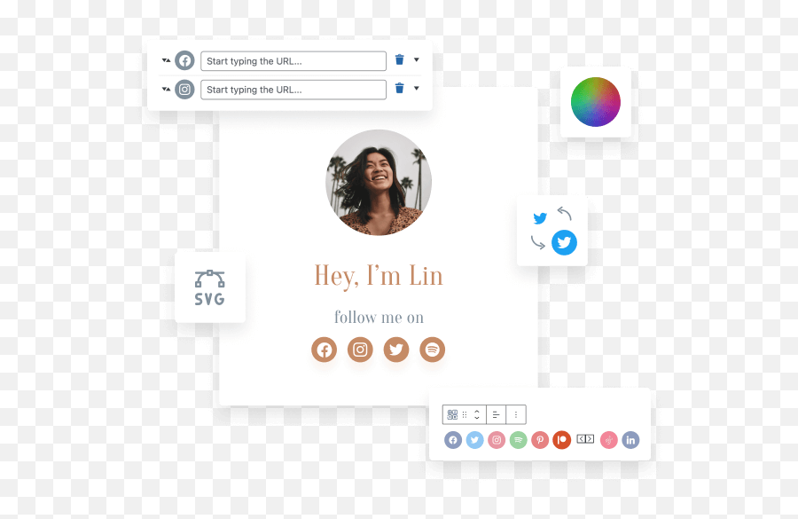 Social Media Icons Widget For Wordpress By Wpzoom Emoji,White Transparent Social Media Icons