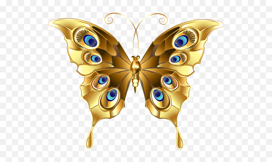 Gold Butterfly Png Clip Art Image Butterfly Clip Art Gold Emoji,Butterfly Wings Clipart