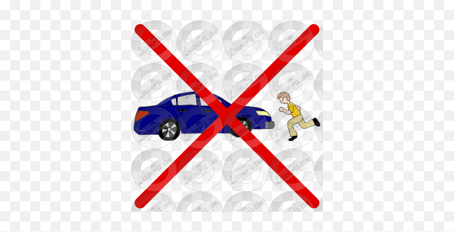 Do Not Run In Street Picture For Classroom Therapy Use - Language Emoji,Street Clipart