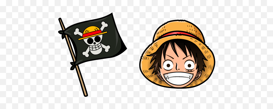 One Piece Monkey D Luffy Flag Cursor - Luffy Cursor Emoji,Luffy Png