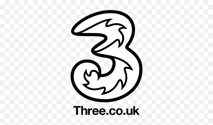 Three Logo Transparent Png - Stickpng Three Mobile Emoji,Versace Logo Png