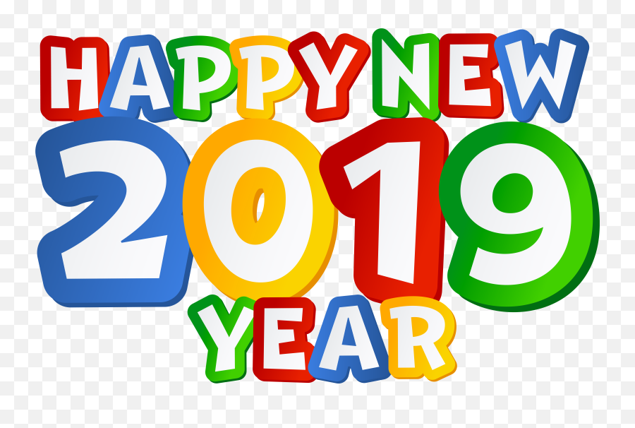 Free Happy New Year Text Png Download - Banner Happy New Year 2019 Png Emoji,Happy New Year Clipart