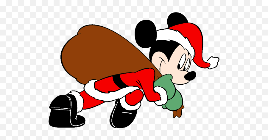 Mickey Mouse Christmas Clipart Free - Mickey Mouse Santa Claus Emoji,Disney Christmas Clipart