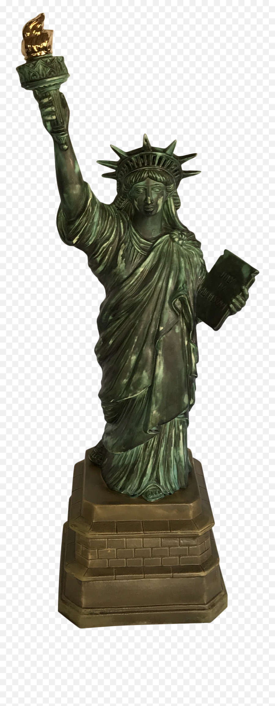 Vintage Ceramic Statue Of Liberty Light - Statue Of Liberty Ceramic Statue Emoji,Statue Of Liberty Logo