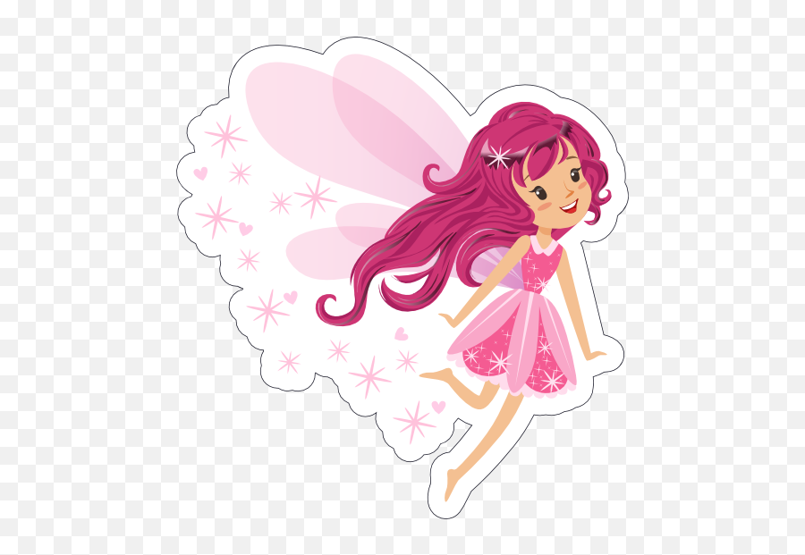 Pink Fairy With Pixie Dust Sticker - Hada Rosa Dibujo Emoji,Fairy Dust Png