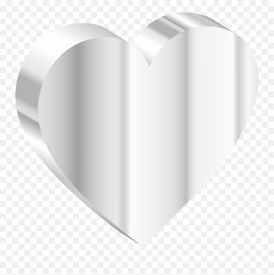 Stainless Steel Heart Png Image With No - Stainless Steel Heart Emoji,3d Heart Png