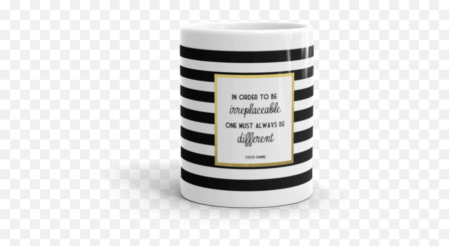 Coco Chanel Quote Coffee Mug - Serveware Emoji,Coco Chanel Logo