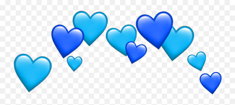 Blue Heart Crown Png Clipart Emoji,Heart Crown Png