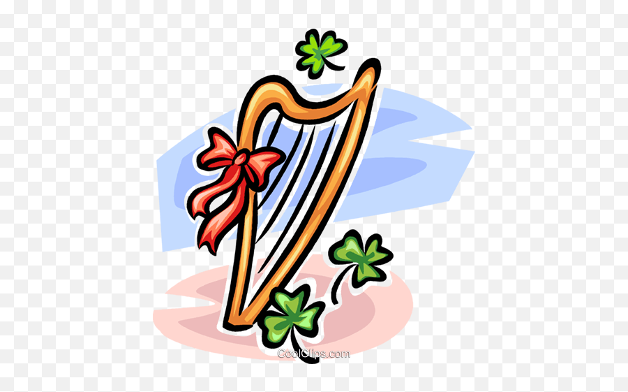 Harp Royalty Free Vector Clip Art Illustration - Vc065308 Emoji,Harp Clipart