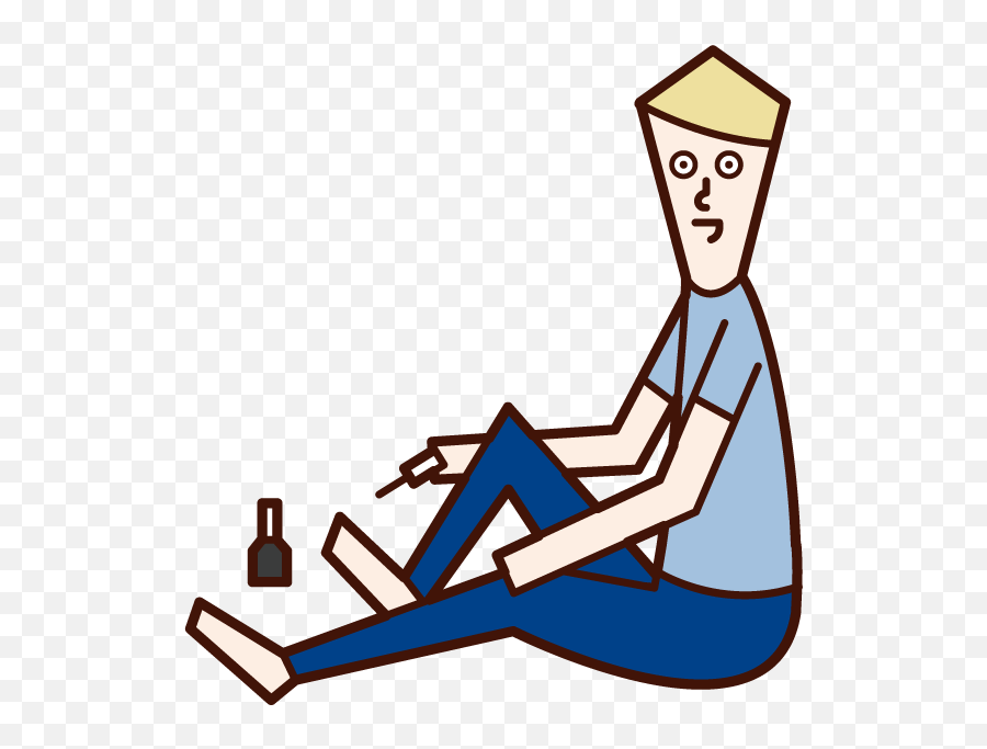 Illustration Of A Person Male Who Paints A Pedicure Free Emoji,Relaxing Clipart