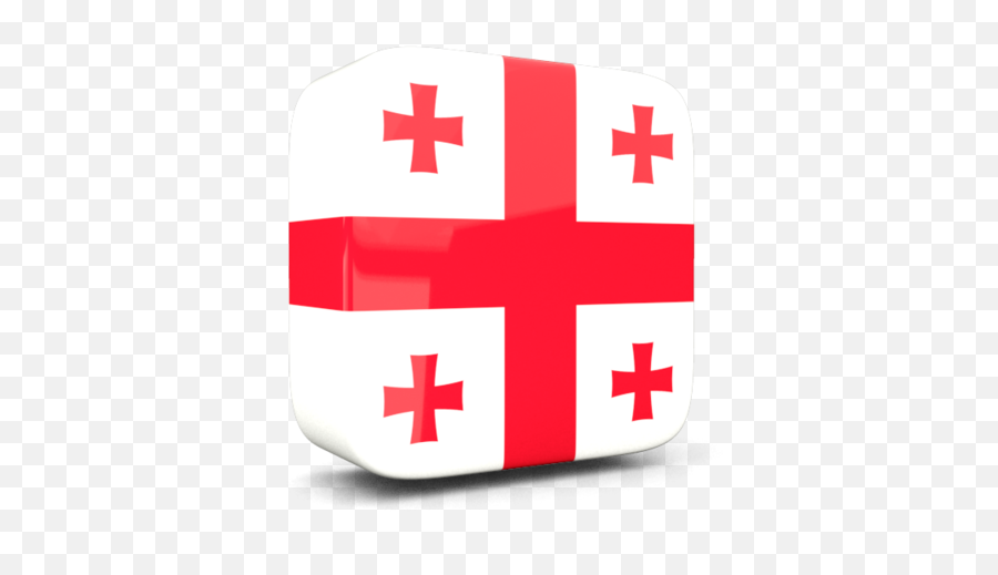 Download Glossy Square Icon 3d - Flag Georgia Png Png Image Emoji,Georgia Outline Transparent