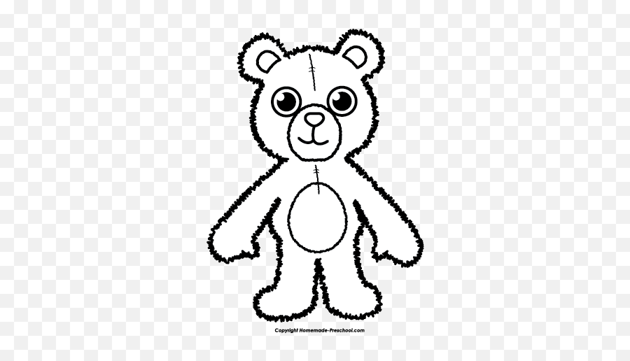 Teddy Bear Clipart - Dot Emoji,Bear Clipart Black And White