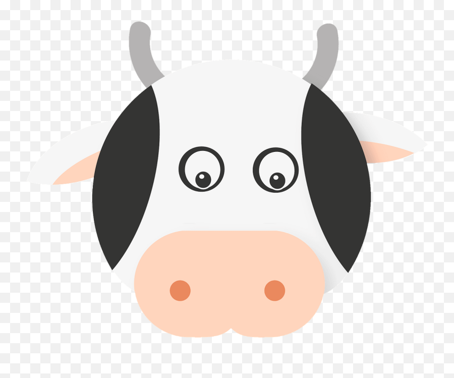 Cartoon Cow Face Clipart - Happy Emoji,Cow Face Clipart