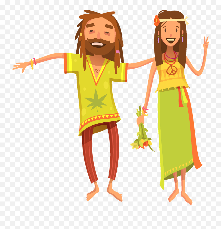 Hippie Couple Silhouette Clip Art Free Emoji,Couple Clipart