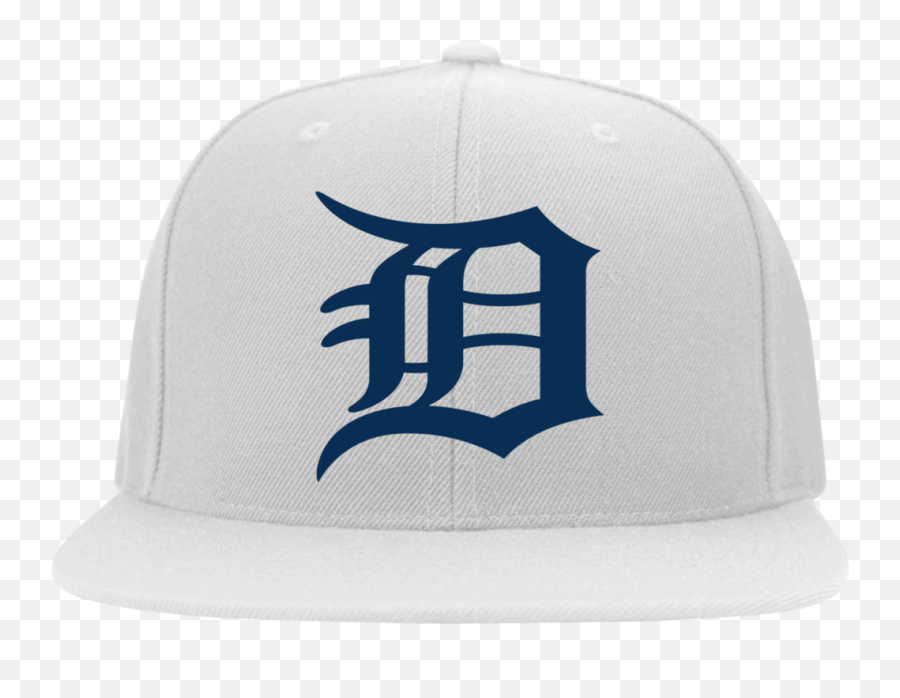 Yupoong Flat Bill Twill Flexfit Cap - Detroit Tigers Emoji,Custom Logo Hats