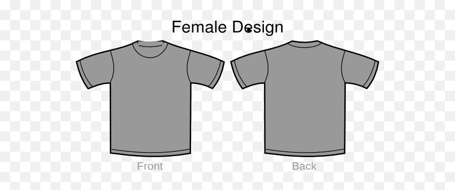 Grey T Shirt Template Png - Template Gray Shirt Front And Back Emoji,T Shirt Template Png