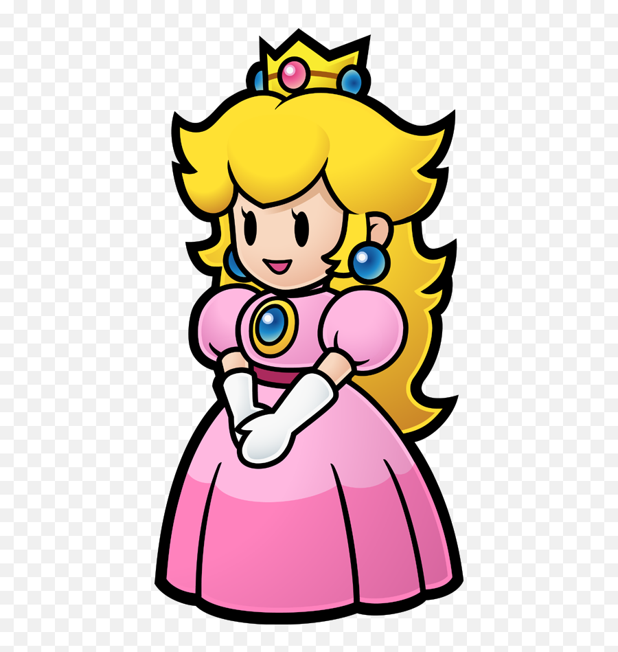 Princess Peach Paper Mario - Princess Peach Paper Mario Emoji,Paper Mario Png