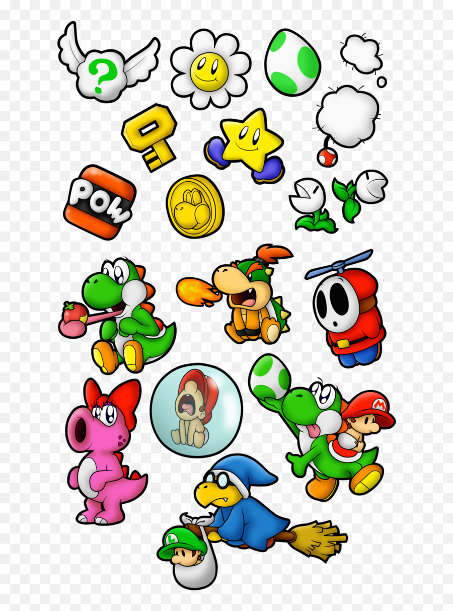 Commish Yoshi S Madness By Superlakitu On - Personajes De Stickers Yoshi Emoji,Yoshi Clipart