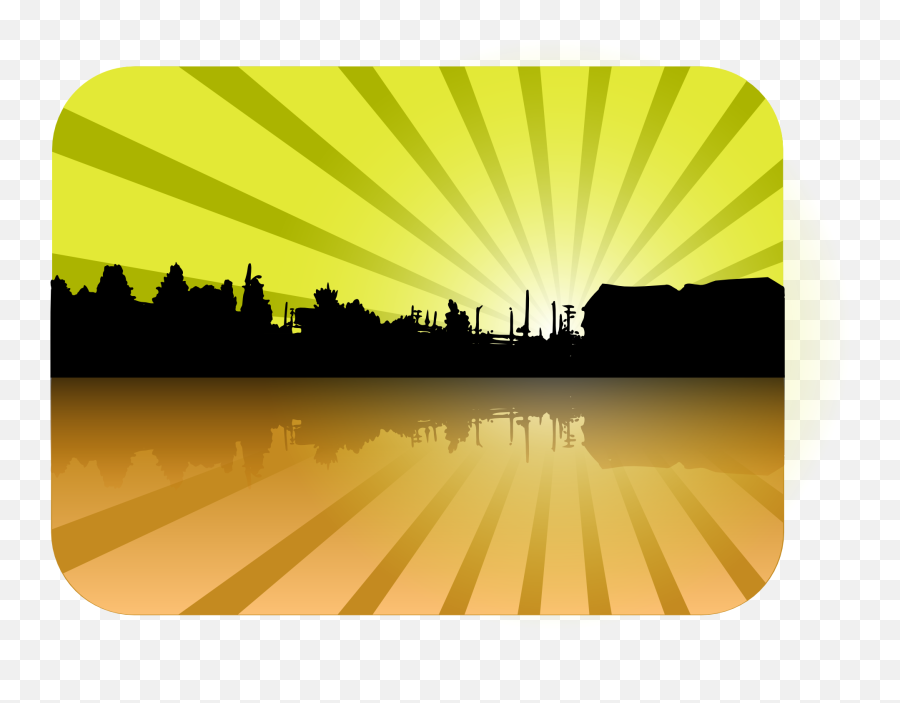 Clipart Of City Water Horizon - Horizon Clip Art Emoji,Sunrise Clipart