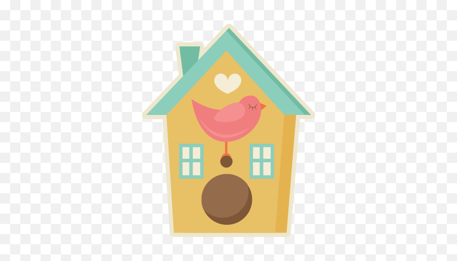 Birdhouse With Bird Svg Cutting Files - Happy Emoji,Birdhouse Clipart