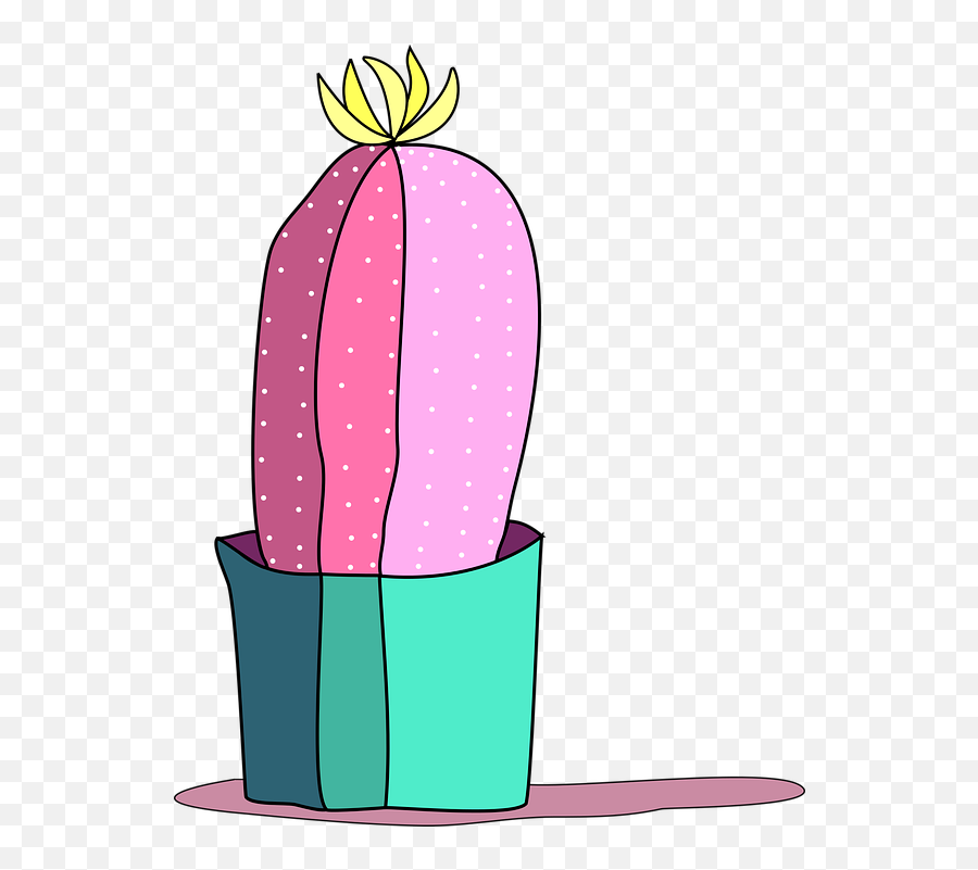 Cactus Pink Cactus Cactus Illustration Plant Flower - Cacto Rosa Png Emoji,Cactus Flower Clipart
