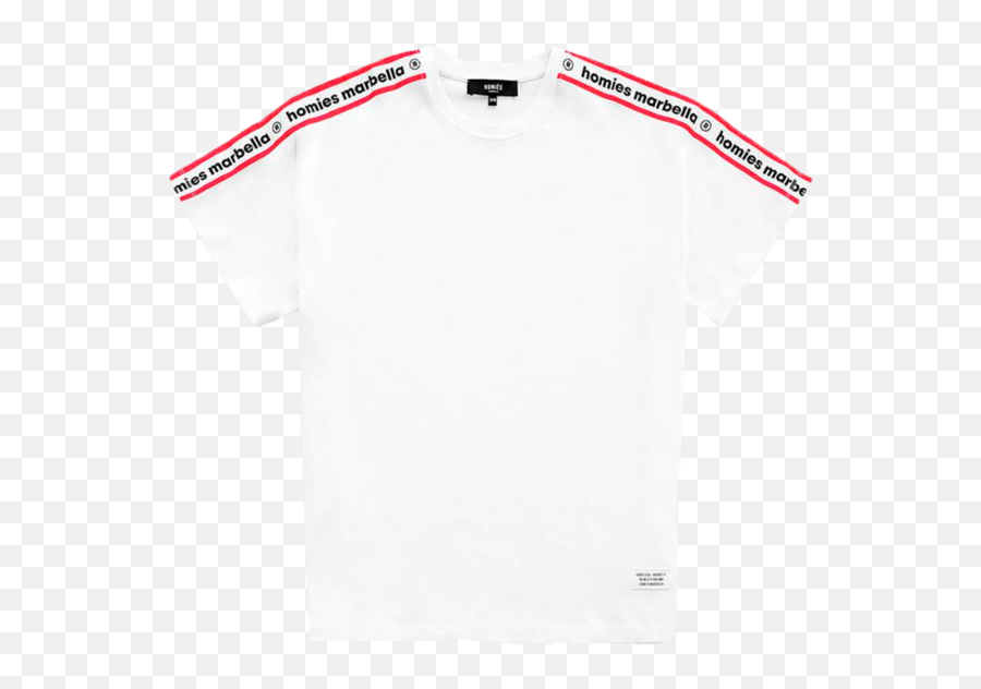 Striped T - Shirt White U2013 Homiesmarbella Emoji,White Stripes Png