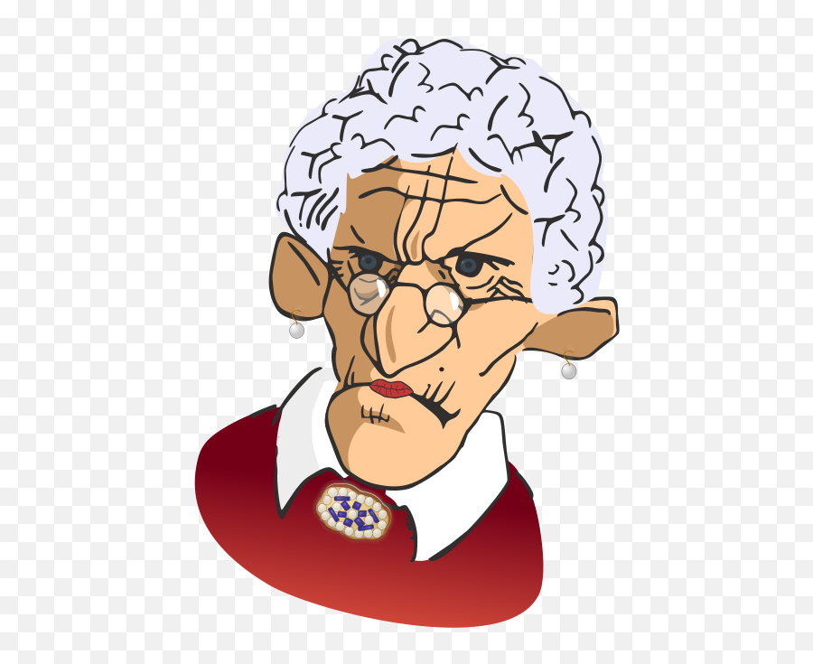 Download Hd This Clip Art Of An Old Wrinkled And Grumpy Old Emoji,Grumpy Clipart