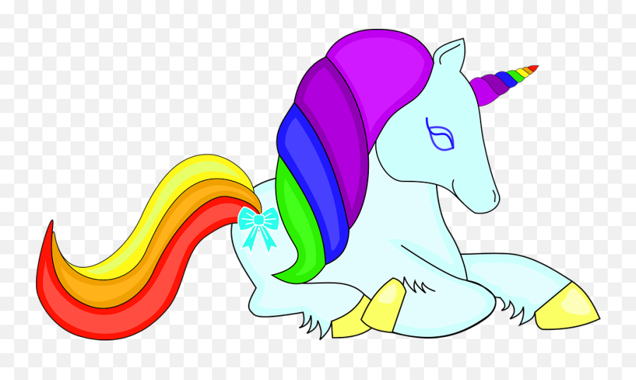 Unicorn Rainbow Cute - Free Vector Graphic On Pixabay Emoji,Rainbow Unicorn Clipart