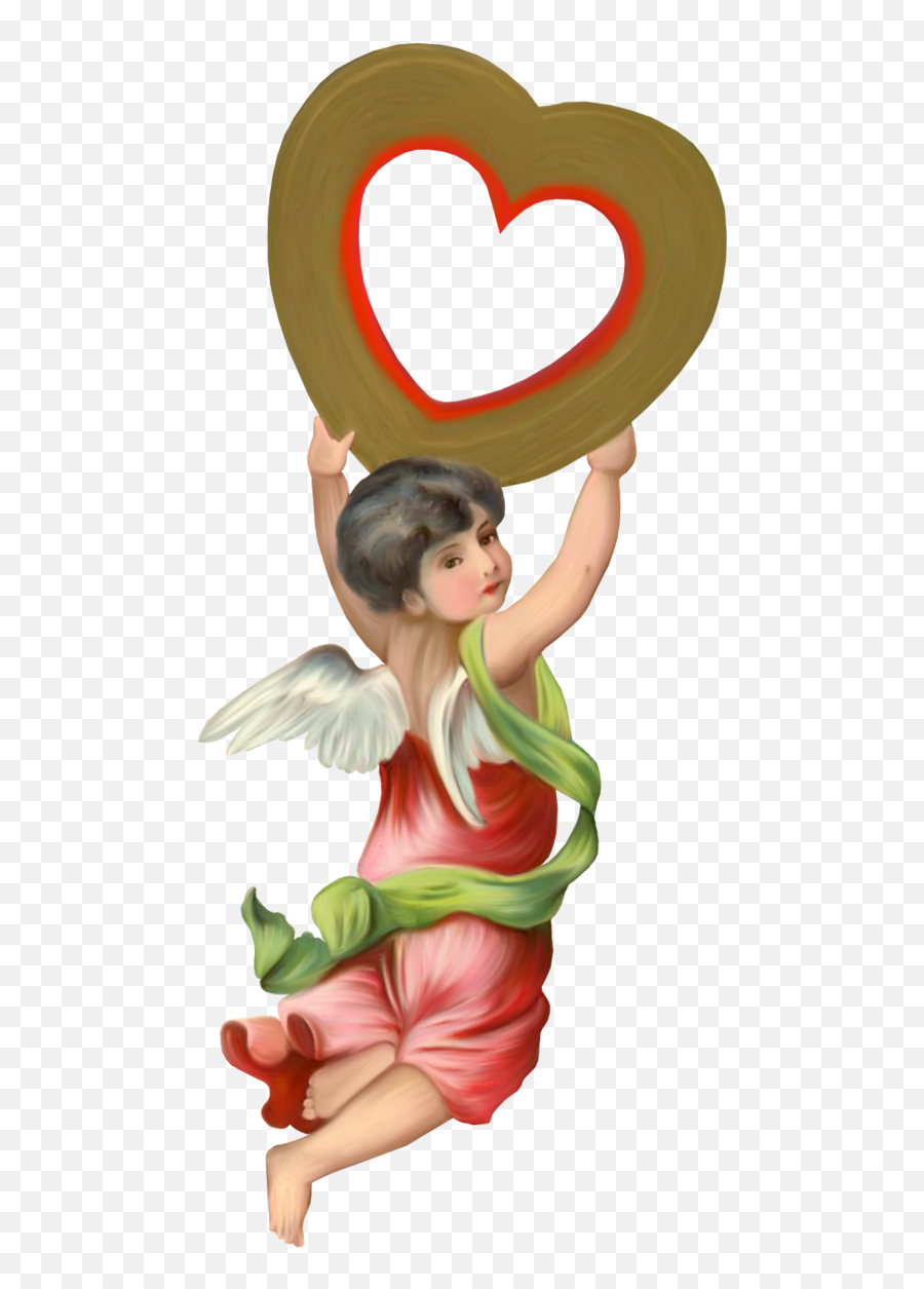 Cherub Cupid Angel Heart Love For Valentines Day - 724x1600 Emoji,Cupid Transparent