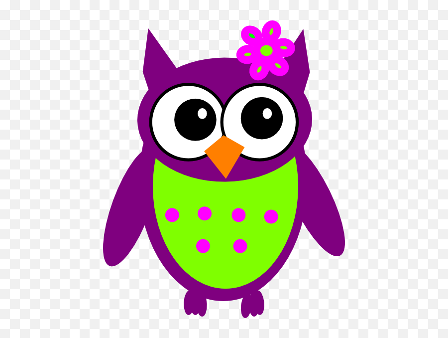 Purple Owl Clipart - Purple Owl Clipart Emoji,Owl Clipart