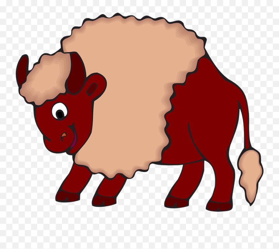 Bison Clipart Svg - Buffalo Drawing Transparent Emoji,Bison Clipart
