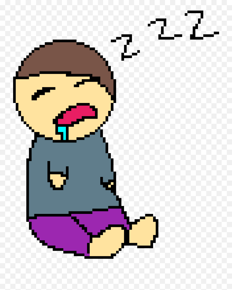My Brother Sleeping Clipart - Pixel Art Emoji,Sleeping Clipart