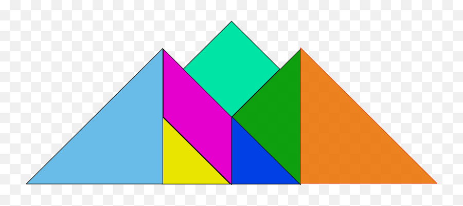 Tangram Pyramids Clipart - Tangram Pyramid Emoji,Pyramids Clipart