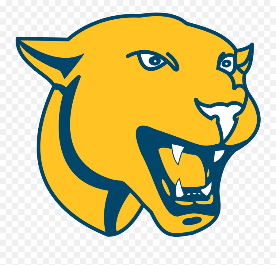 Download Panther Logo Blue Panther Logo - Blue And Yellow Panther Logo Blue And Gold Emoji,Panther Logo