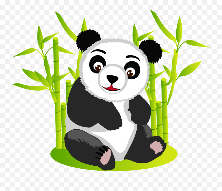 Giant Panda Png - Cartoon Panda In The Jungle Transparent Emoji,Jungle Png
