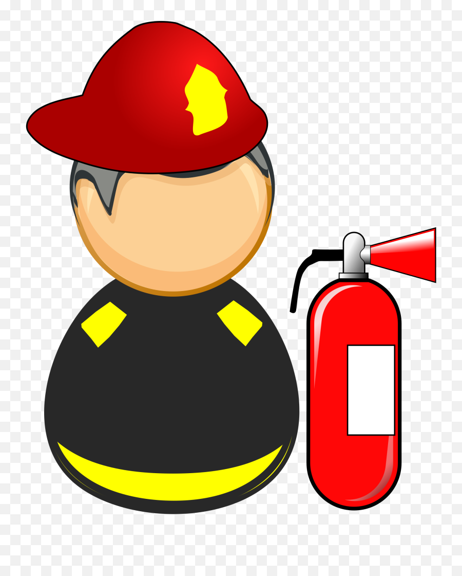 First Responder - Firefighter Firefighter Clip Art One Fire Extinguisher Symbol Transparent Emoji,Rocky Mountains Clipart