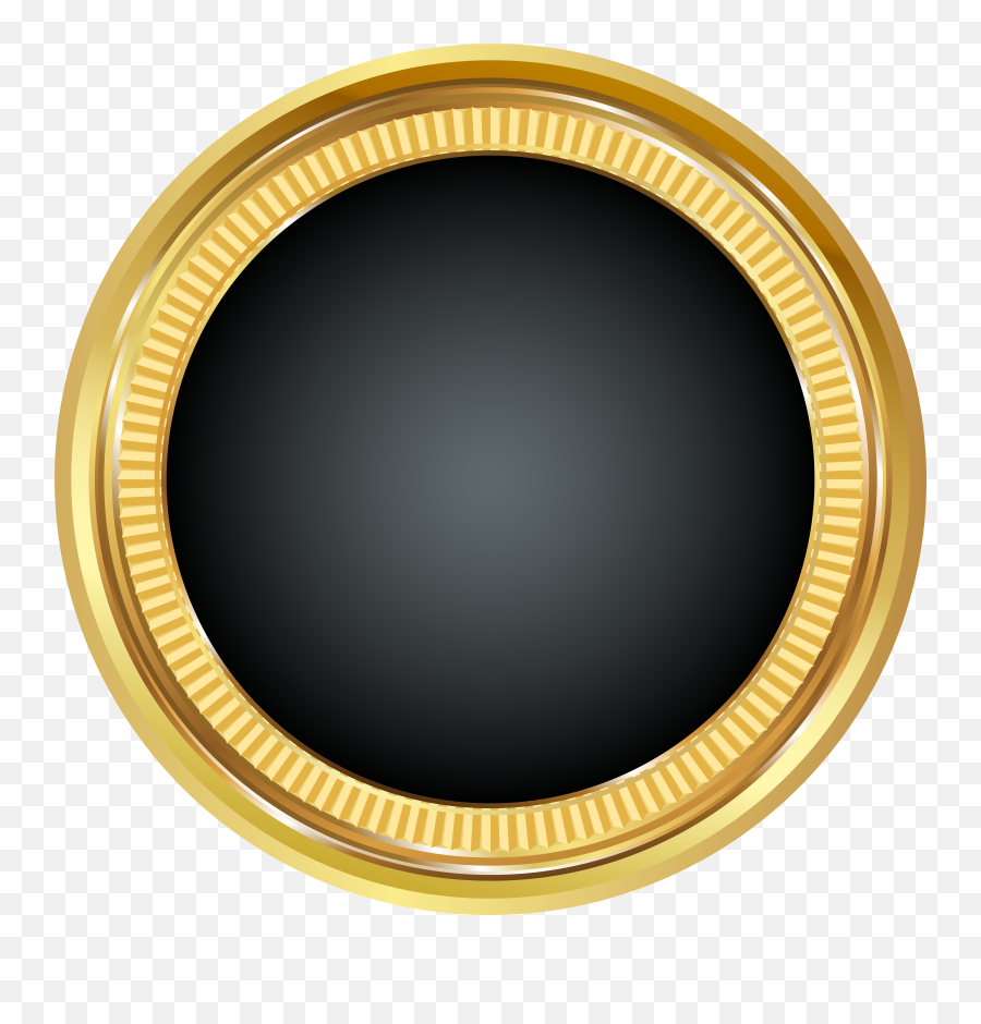 Black And Gold Circle Png 2440053 - Png Images Pngio Emoji,Gold Png