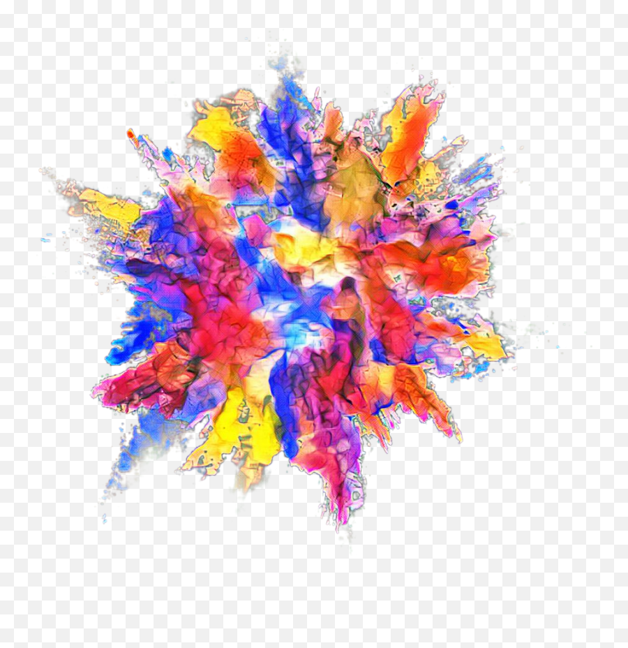 Download Explosion Color Powder Dust - Color Powder Artistic Emoji,Explosion Png