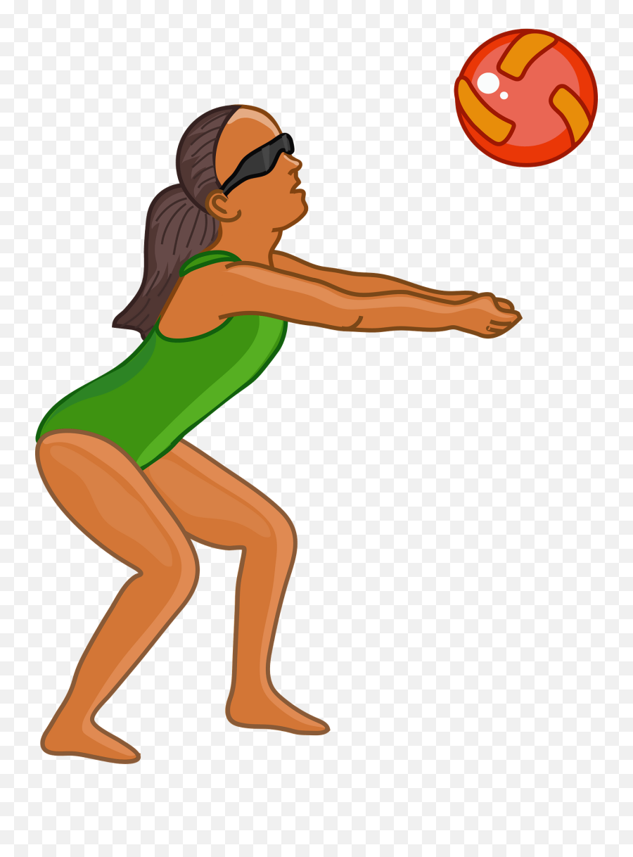 Beach Volleyball Clipart Free Download Transparent Png - Volleyball Player Emoji,Volleyball Clipart