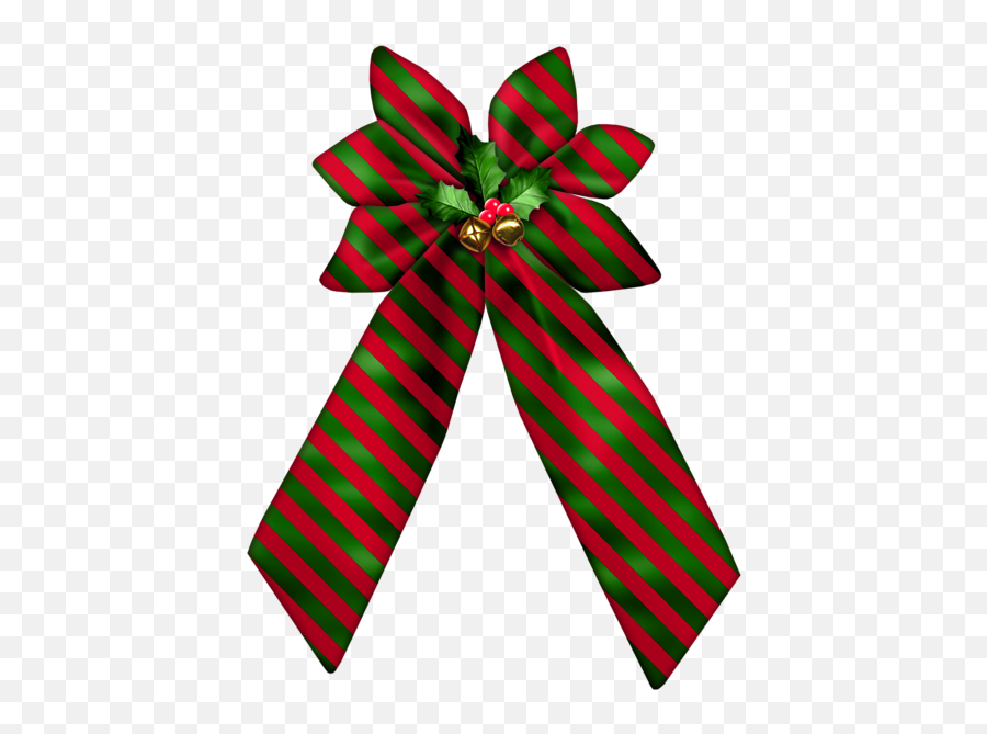 Christmas Striped Bow Png Clipart - Plaid Gift Bow Png Emoji,Present Bow Clipart