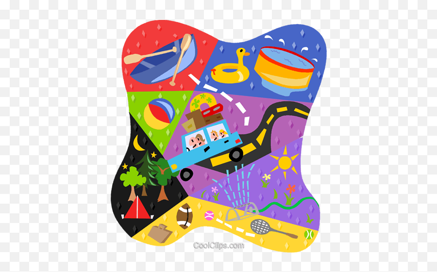 Family Vacation Royalty Free Vector Clip Art Illustration - Tiempo Compartido Png Emoji,Vacation Clipart