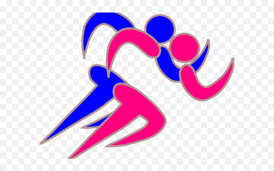 Abstract Clipart Runner - Runner Girl And Boy Emoji,Runner Clipart