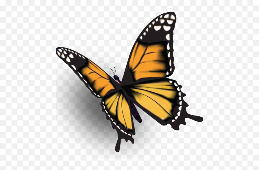 Cropped - Monarch Butterfly Emoji,Butterfly Png