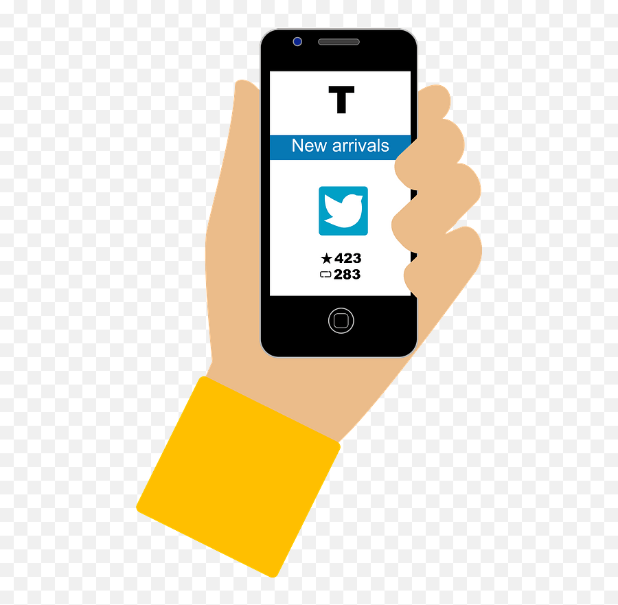 Hand Holding A Smartphone - Cellphone Twitter Clipart Emoji,Hand Holding Phone Png